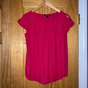 Pink Business Casual Chiffon Shirt Top
